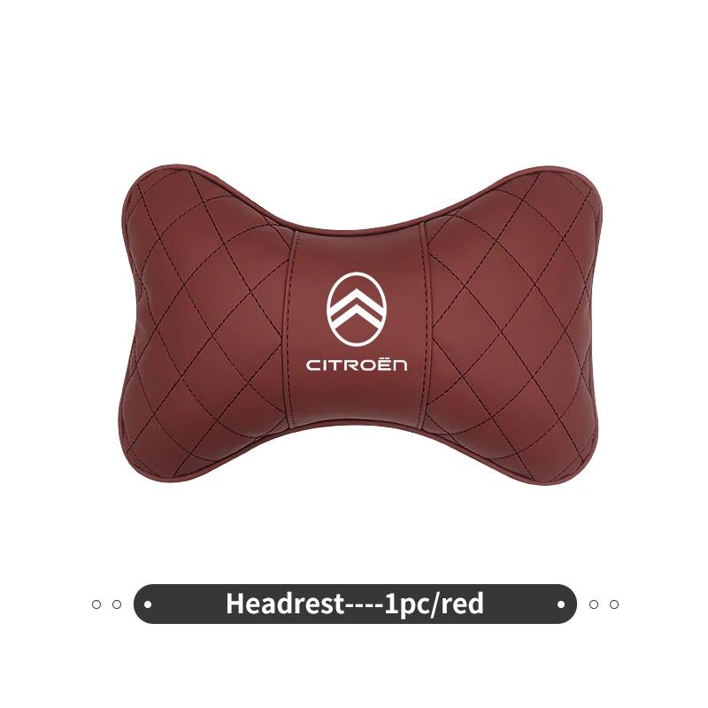 Leather Car Seat Neck Pillow Headrest Support Waist Cushion For Citroen Grand Berlingo Jumper Celysee Xsara Picasso Aircross