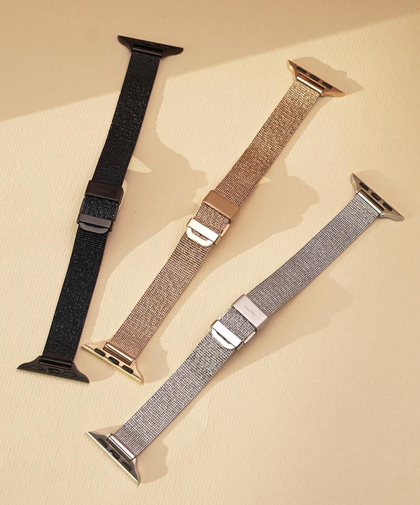 Loideu [Совместим с Apple Watch 38-41 мм] Шиммербрайт Премиум Сетчатый Ремешок Ll2B22T00P