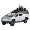 1:28 Scale Die-cast Metal Cyber Pickup Truck Camping RV Model, Alloy Pull-back Toy, Silver