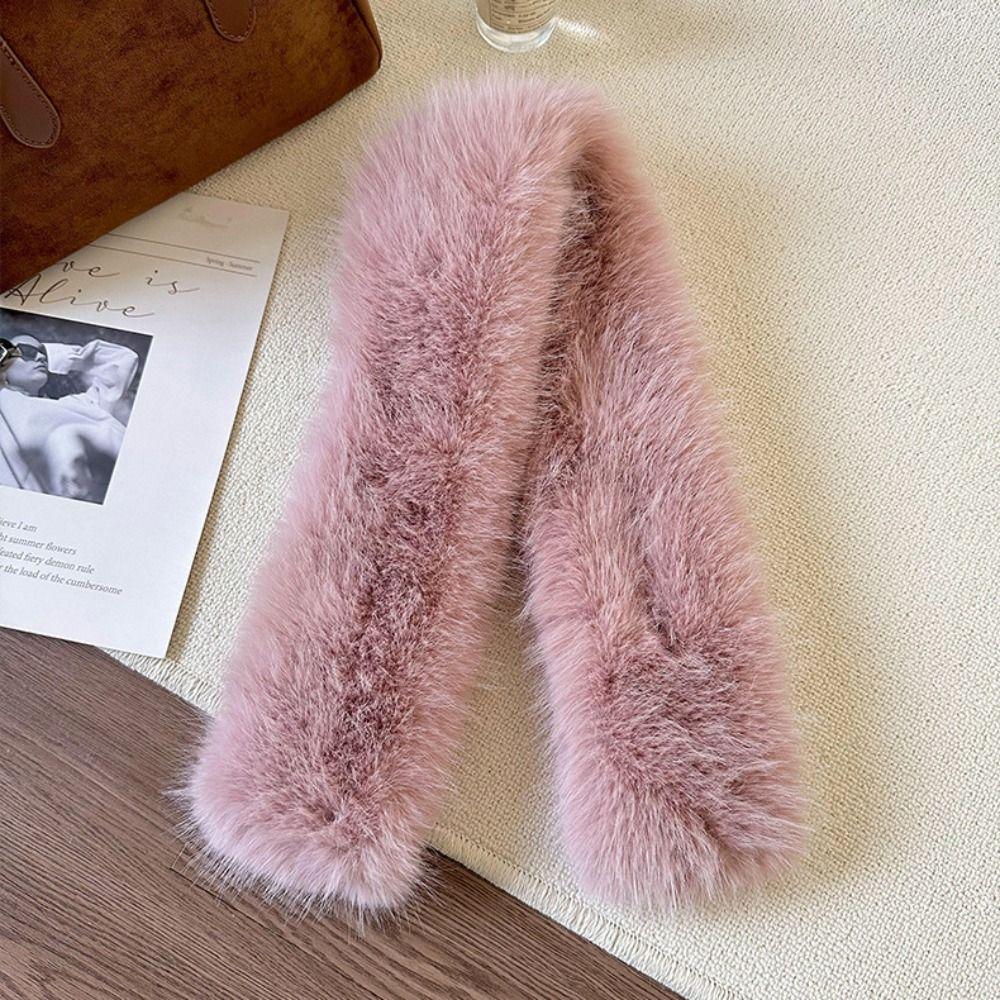 Warm Imitation Fur Rabbit Scarf Thickened Cross Neck Scarf Kawaii Cross Scarf Women Girl