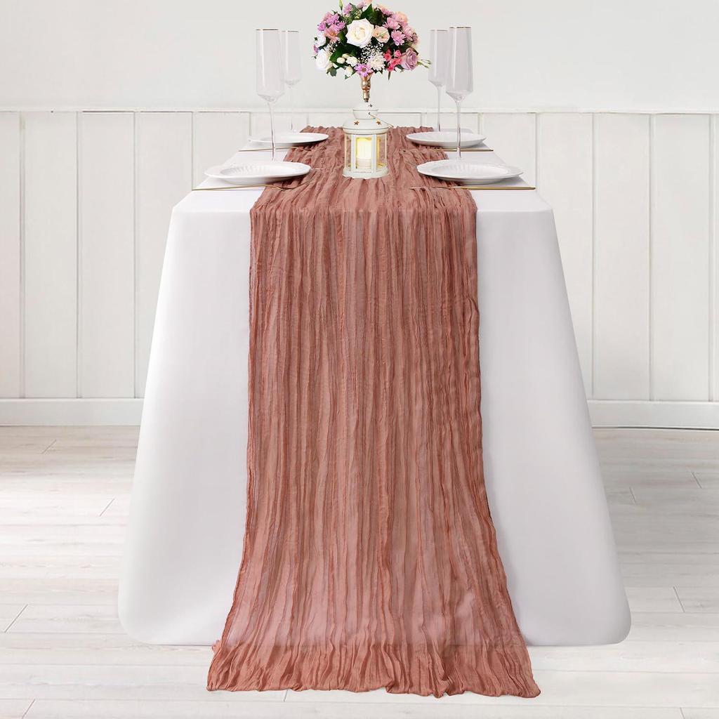 Балийская скатерть-раннер из мятой марли - Свадебный и праздничный декор в богемном стиле