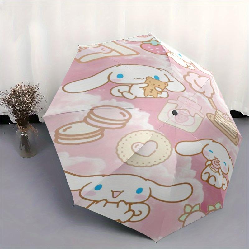 Прочный складной зонт-трость Cinnamoroll, компактный 3-складной зонт для мужчин и женщин, подходит для путешествий или ежедневного использования. Y022