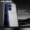 KEYSION Противоударный чехол повышенной прочности для Xiaomi POCO X7 Pro Мягкий силикон+ПК Полупрозрачная матовая задняя крышка для Redmi Turbo 4