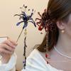 Super Fairy Dripping Oil Tassel Hairpins Hanfu Chopsticks For Woman Girl Hair Accessories