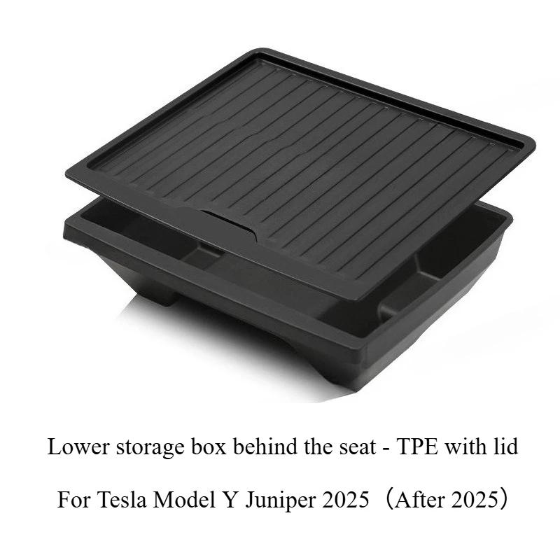 Для Tesla Model Y Juniper 2025 Ящик для хранения под сиденьем Кейс Органайзер для сиденья автомобиля Держатель-ящик под сиденьем автомобиля Поднос в салон автомобиля