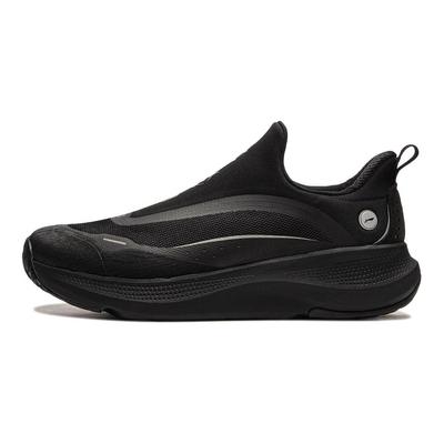 Li Ning Soft Go универсальные модные амортизирующие прочные низкие повседневные туфли мужские кроссовки черные AGLU099-1