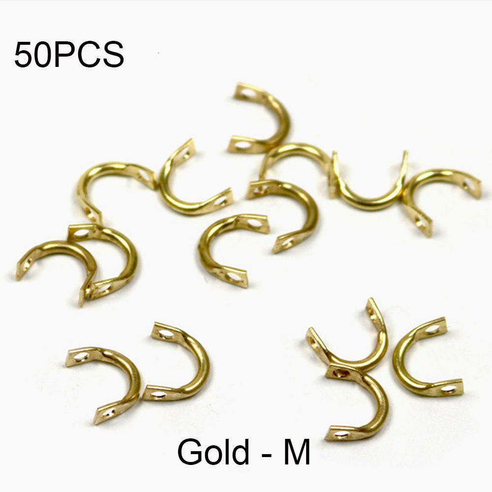 50PCS Hot Durable Sliver/Gold Spinner Easy-Spin Clevises Easy Spin Brass Fishing Lures Accessories
