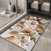 3D Floral Bathroom Mat Anti-Slip Quick Dry Absorbent Floor Mat for Bathroom Entrance Door Mat
