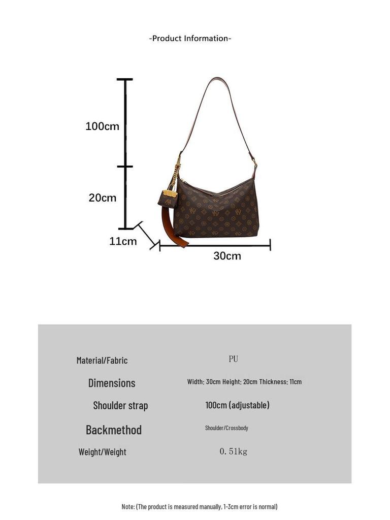 2025 Vintage Crescent Shoulder & Crossbody Bag - High-End Women's Fashion Handbag