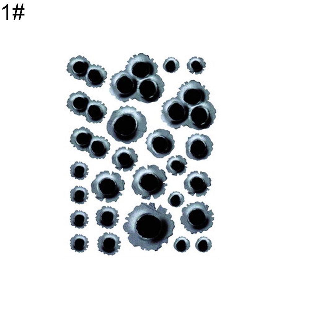 Стильный пулевой принт, автомобильный Стайлинг, наклейка на окно, светоотражающее украшение, наклейка, авто наклейки