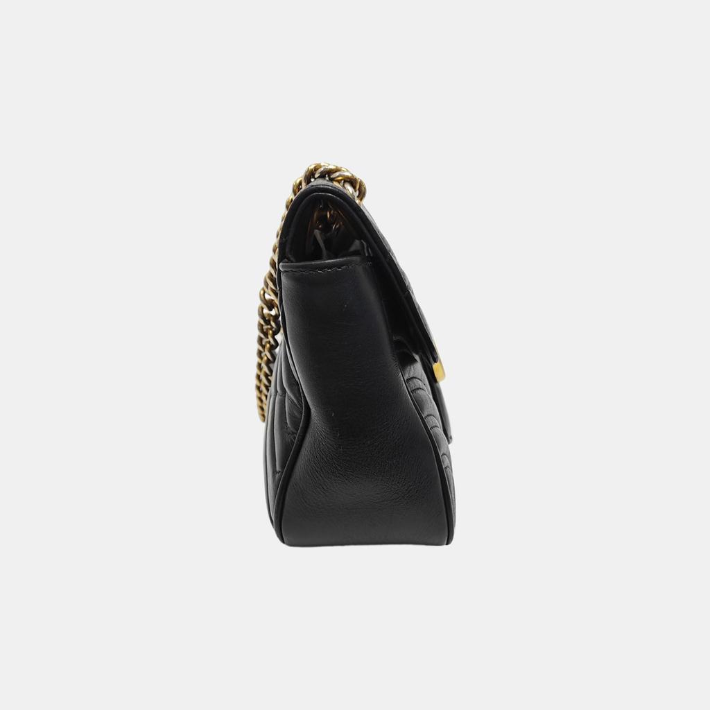 [Pre-Owned] Gucci GG Marmont Small Matelassé Shoulder Bag 'Black' - Good #CPZZOR