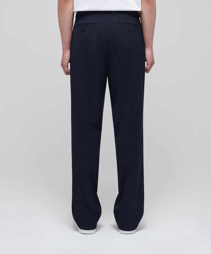MUSINSA STANDARD Lightweight Wide Hidden Banding Slacks [Navy]