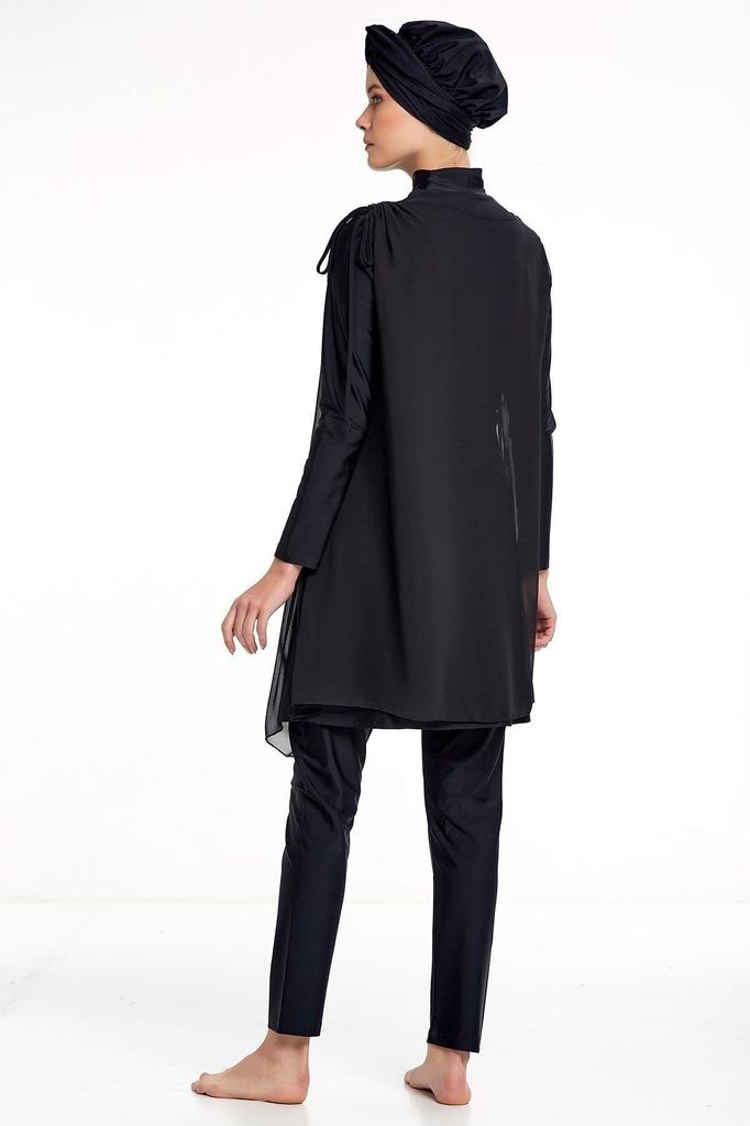 Женский Мусульманский Скромный Исламский Полный Чехол Буркини Пляжный Купальный Костюм Купальники Хиджаб Пляжная Одежда Купальник 3 шт.