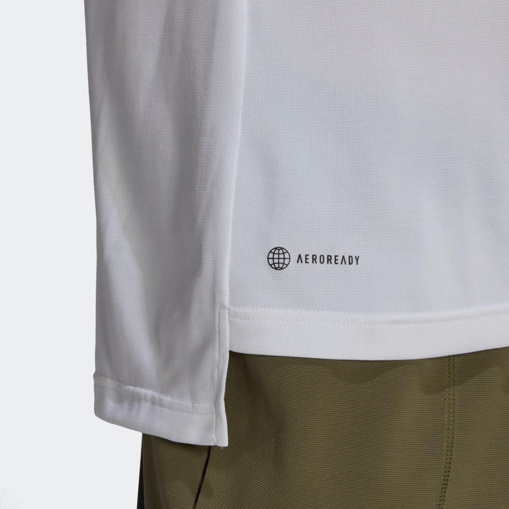 adidas Мужская футболка с коротким рукавом и круглым вырезом, с однотонным логотипом, топы, белая H53383