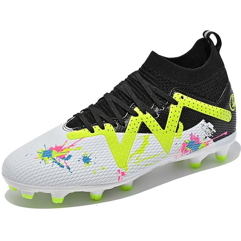 Football Shoes Men's and Women's High Top Shredded Nails Youth Sports TF Training Football Shoes
