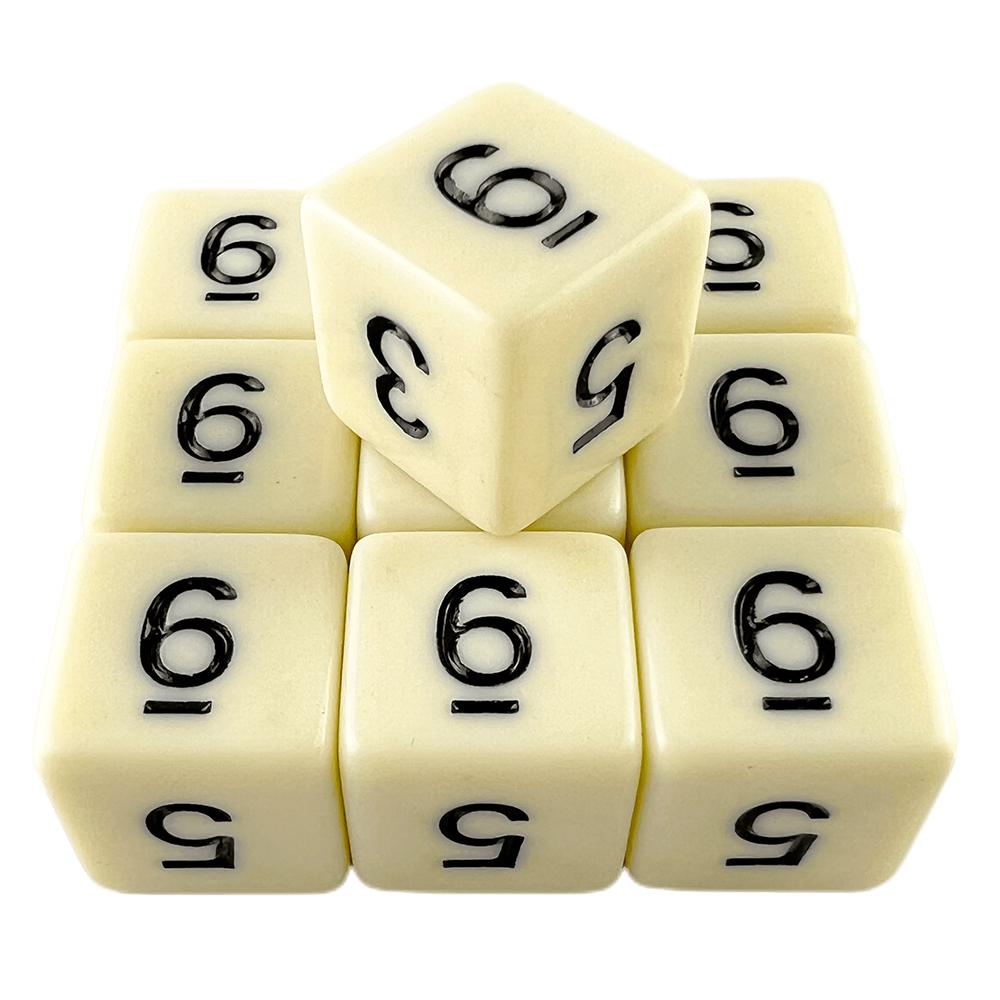 Многогранные игральные кости 10 шт. 6-гранные игральные кости цифровые игральные кости для ролевой игры DND настольные игровые аксессуары