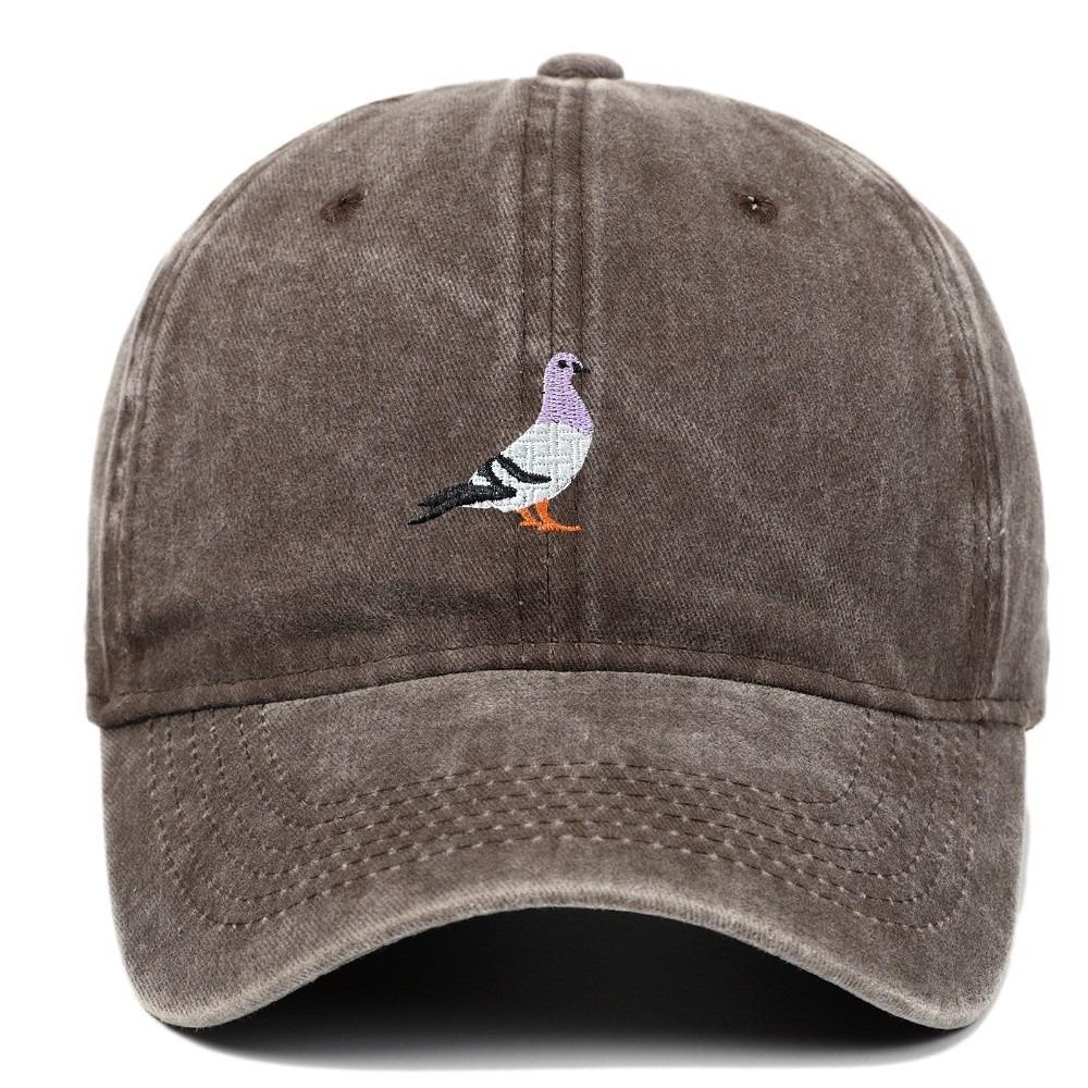 Pigeon Embroidery Pattern Baseball Cap Casual Sunscreen Hats Fashion Baseball Hats All Seasons