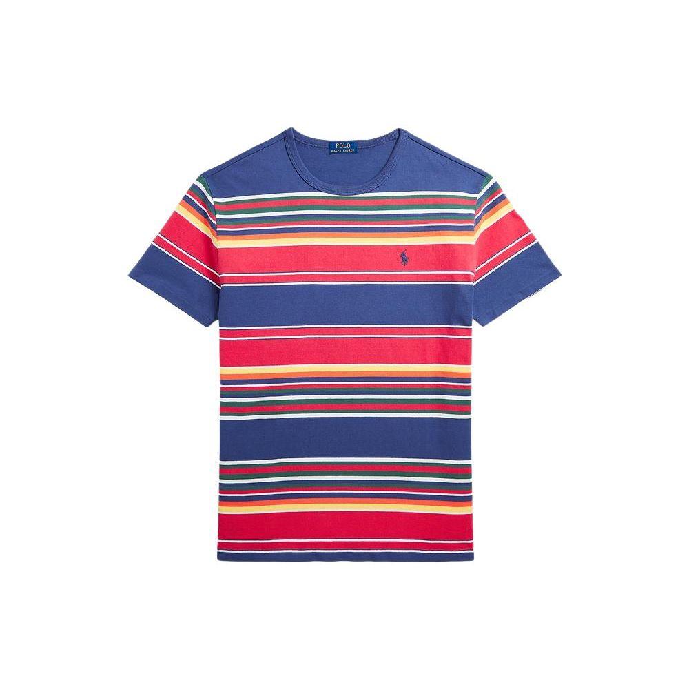 Polo Ralph Lauren FW23 Color Block Logo Embroidered Striped Short Sleeve T-Shirt Men Tops Multicolor MNPOTSH1N821861-410