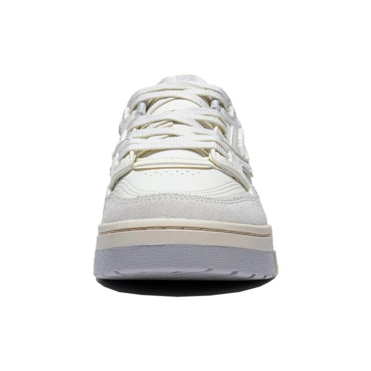 Li Ning 001 BTC Синтетическая кожа Нескользящие Износостойкие Низкие Скейтбордические Кроссовки Мужские Кремовый AGCT007-2