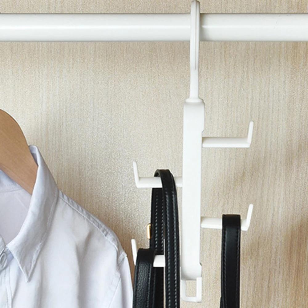 Хранение сумок Инструмент для хранения в шкафу Многофункциональная вешалка для одежды Бесследная вешалка для сумок Дверца для шляп Неперфорированный крючок для подвешивания