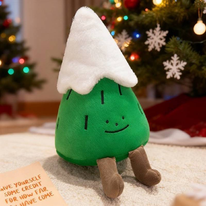 Themed Christmas Pine Tree Plush Toys Short Hair Material Children Playroom Doll