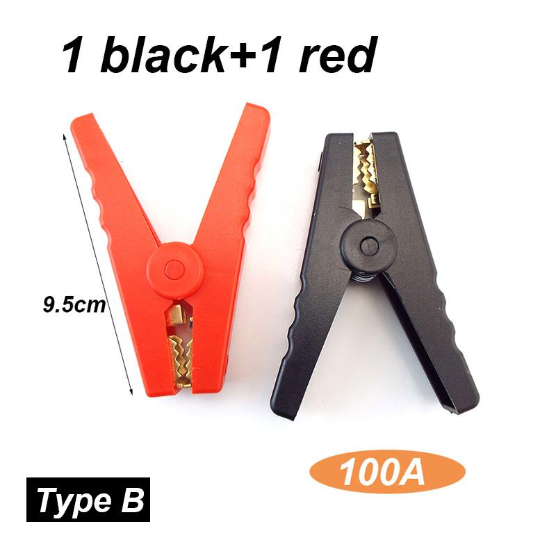 Red+Black 100A 150A 300A Crocodile Car Battery Alligator Clips Electrical Connector Battery Clamp Test Jumper Cables Boost