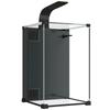 Tempered Glass Nano Aquarium, Built-in Filter, 5W Pump, LED, 30 x 30 x 45 cm, Black
