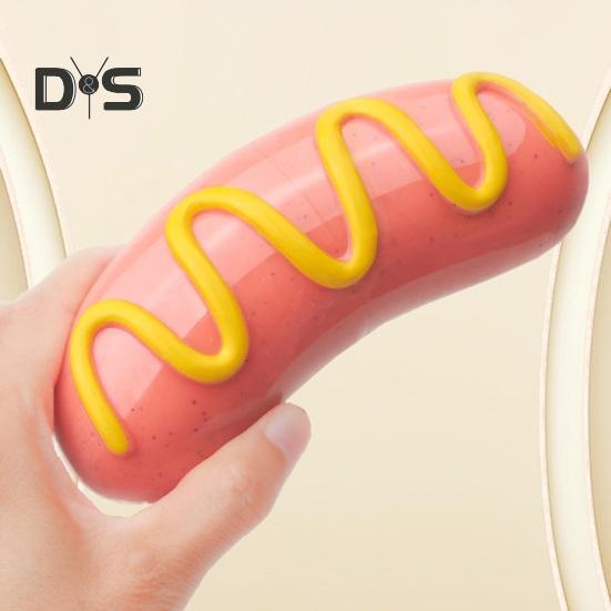 Игрушки для жевания собак в форме жареной колбаски, звучащая жевательная собачья палочка, нетоксичная игрушка для скрежетания зубами у собак, для чистки зубов, интерактивная игра
