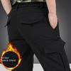 Мужские быстросохнущие походные брюки, бархат, множество карманов, свободный крой, большой размер, осень и зима.
