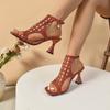 Fashion Summer New Styles Fashion Exposed Toe High-heeled Women's Sandals Sequin Cloth Buckle Party Slender Heel Women Sandals High