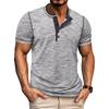 Summer Men S Henley Collar T-Shirts Fashion Patchwork Short Sleeve Casual Tees Tops Men