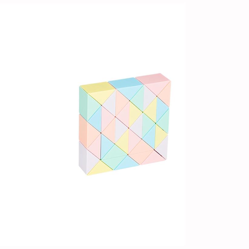 48 клиньев цвета радуги, волшебный кубик-змея, поворотная головоломка, 3D-головоломка, сенсорные игрушки