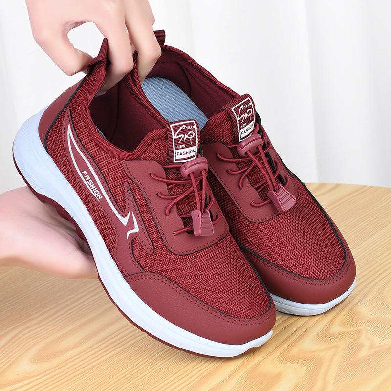 Женские весенние кроссовки для ходьбы 2024 года — мягкие, легкие, дышащие повседневные кроссовки для пожилых и матерей среднего возраста