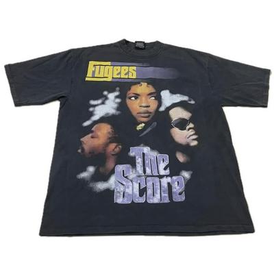 Винтажная футболка FUGEES The Score Размер L Killing Me Softly Однострочный шов БУТЛЕГ