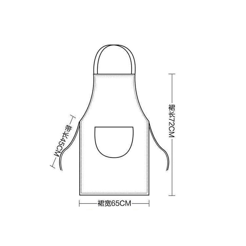 Striped Transfer-resistant Apron Polyester Lady Women Men Adjustable Bibs Home Cooking Baking Coffee Cleaning Apron Kitchen Accessory