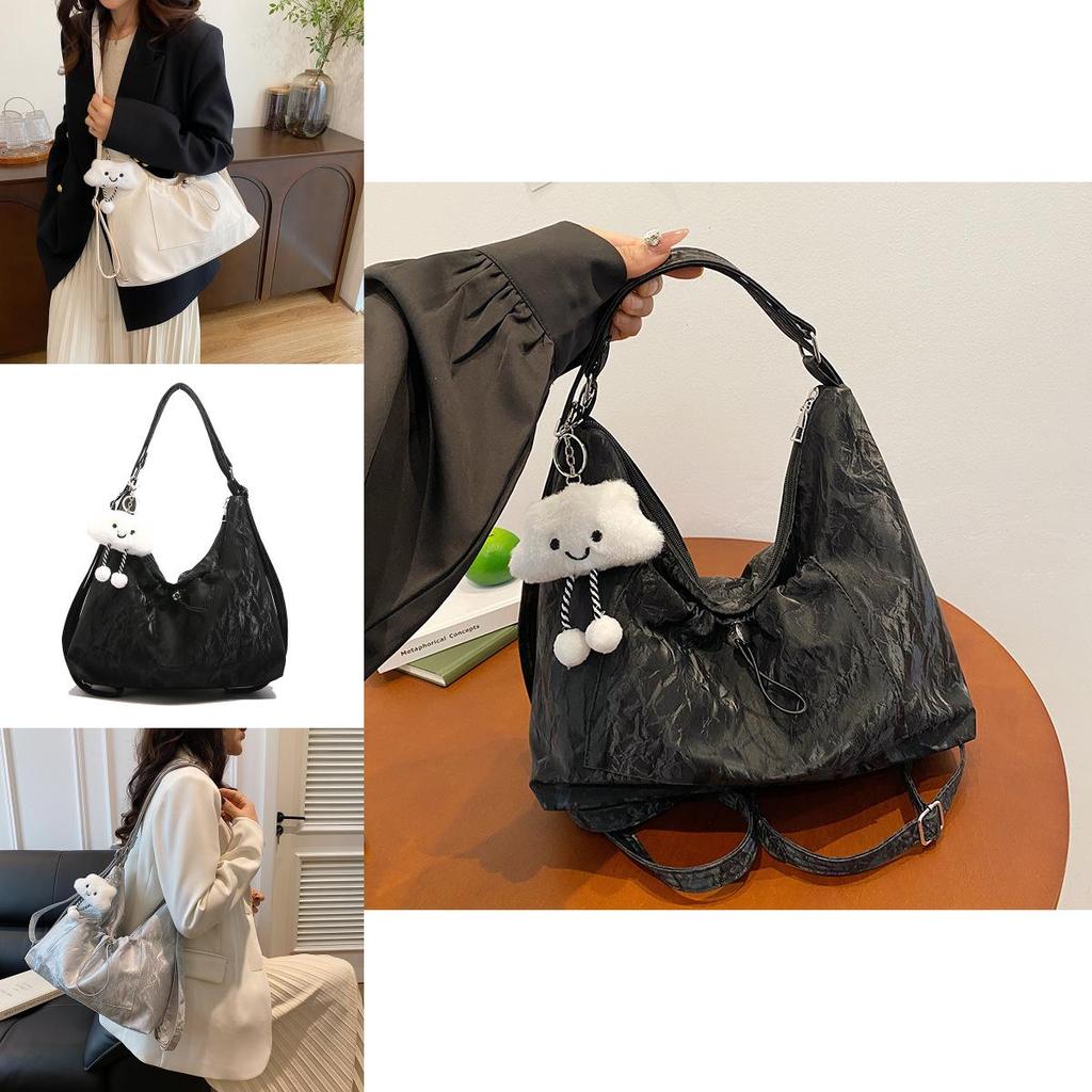 Стильная вместительная сумка-тоут для женщин в модных однотонных цветах, идеально подходит для повседневного использования