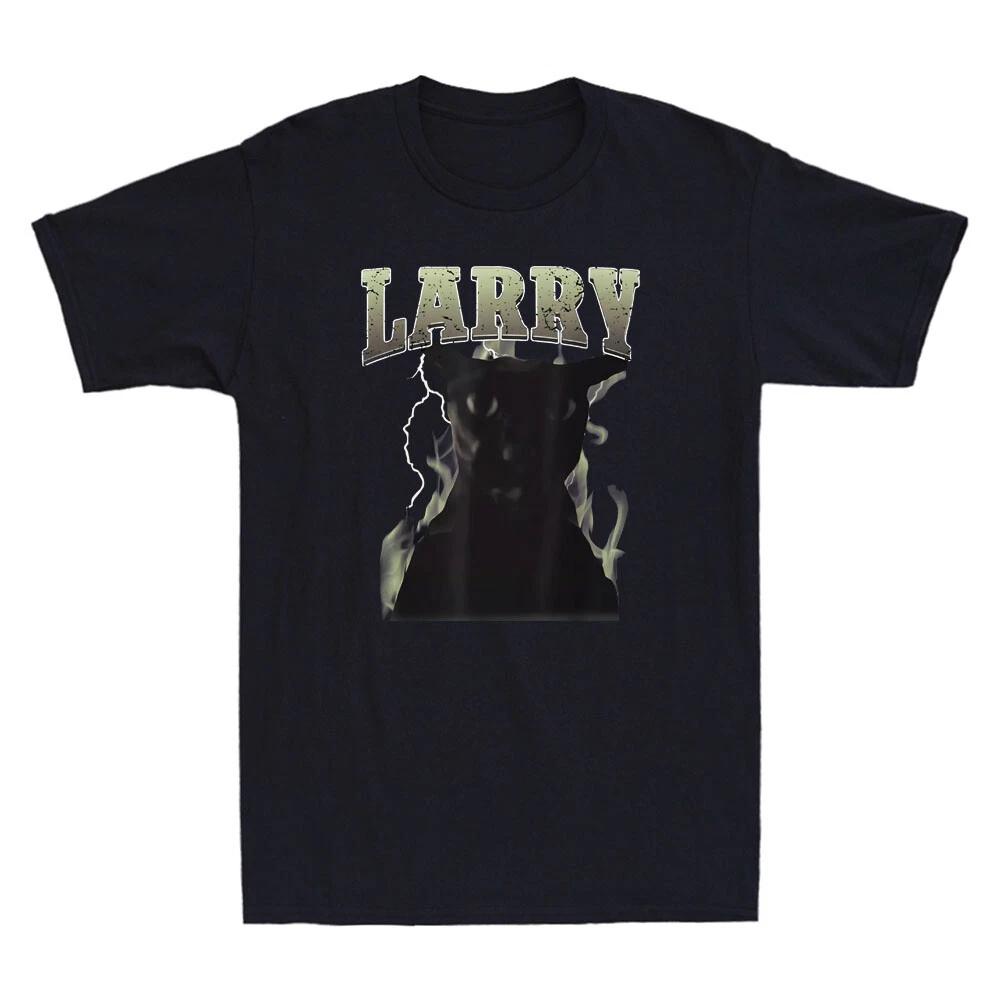 Evil Larry Cat Dank Brainrot Meme Funny Graphic Retro Men's Short Sleeve T-Shirt Fashionable and Street Hip-hop Men's Clothing