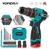 Yofidra 16,8 В бесщеточная электрическая дрель 90 Нм ударный гайковерт с 20+3 настройками крутящего момента 2-скоростная регулируемая отвертка ударная дрель электроинструмент