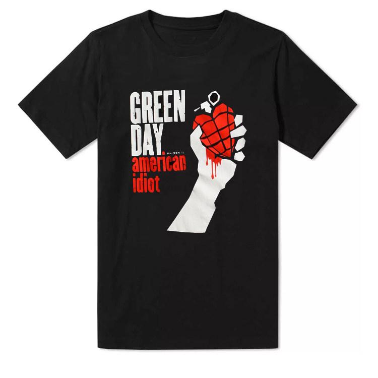 ZX Green Day Band Rock Casual TShirt Mens and Womens Luxury Band Brand
