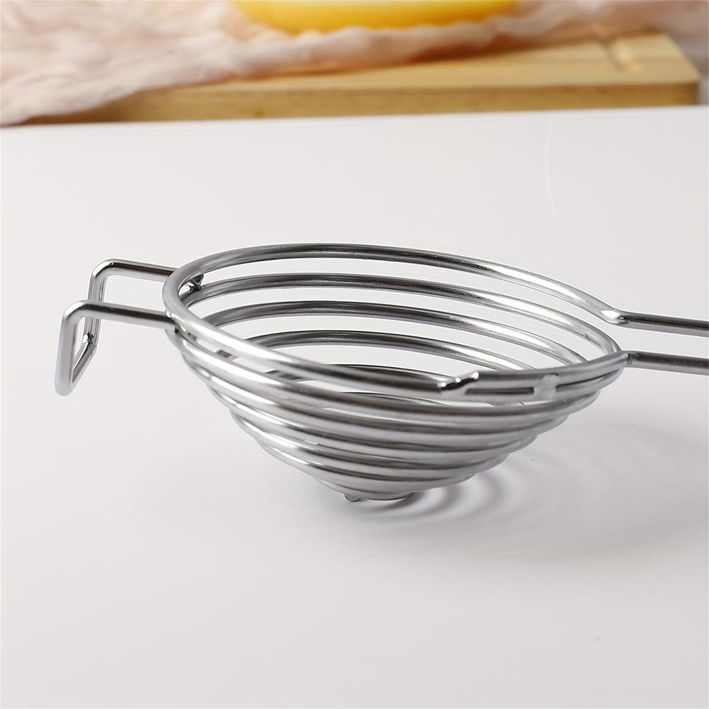 Stainless Steel Egg Colander Egg Separator Kitchen Baking Egg Beater Filter Colander Tool