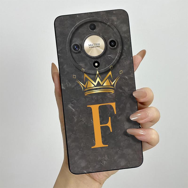 Чехол для Honor X9b Honor X9A Honor Magic 6 Lite Magic 5 Lite Чехол для телефона Королевские Буквы Полностью Матовый Противоударный Мягкий Защитный Чехол