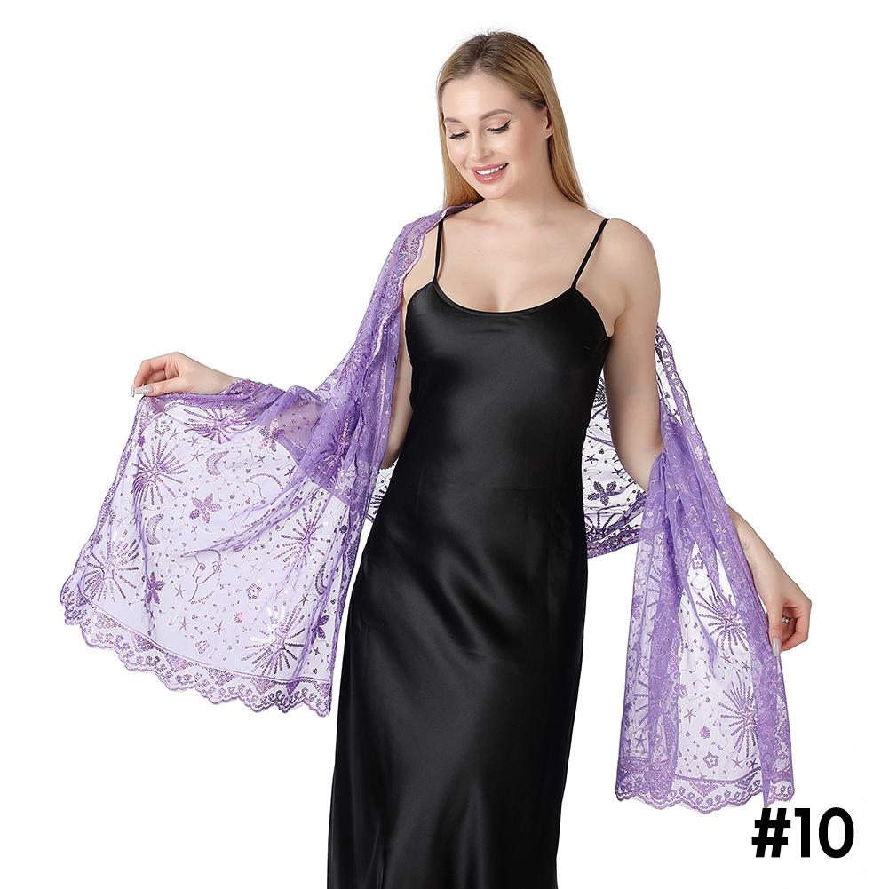 Луна, звезда, блестки, шаль, накидка для вечерних платьев, свадебный декор, шарф, элегантный хиджаб, покрывало для праздников Рамадана, женская скромная модная шаль