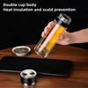 280ML 380ML Double Layer Tea Water Bottle Durable Anti-leak Glass Tea Cup With Filter Infuser Tumbler Drinkware Bottle Kitchen