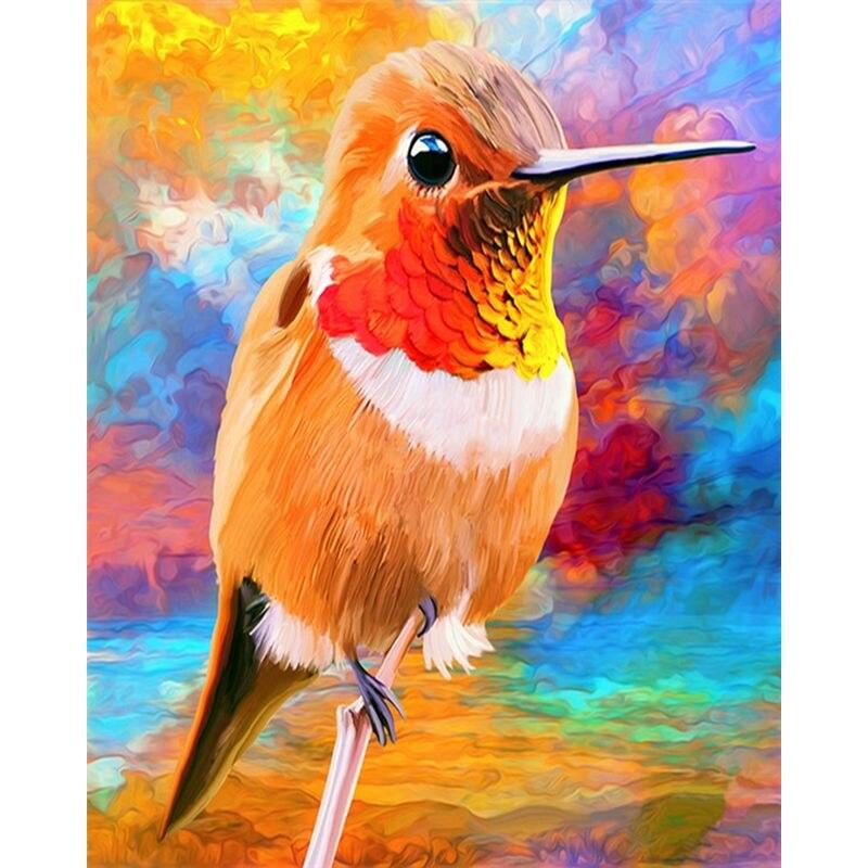 5D круглая алмазная живопись Цветная птица животное для детей и взрослых картина вышивка мозаика дизайн ремесла домашний декор подарок