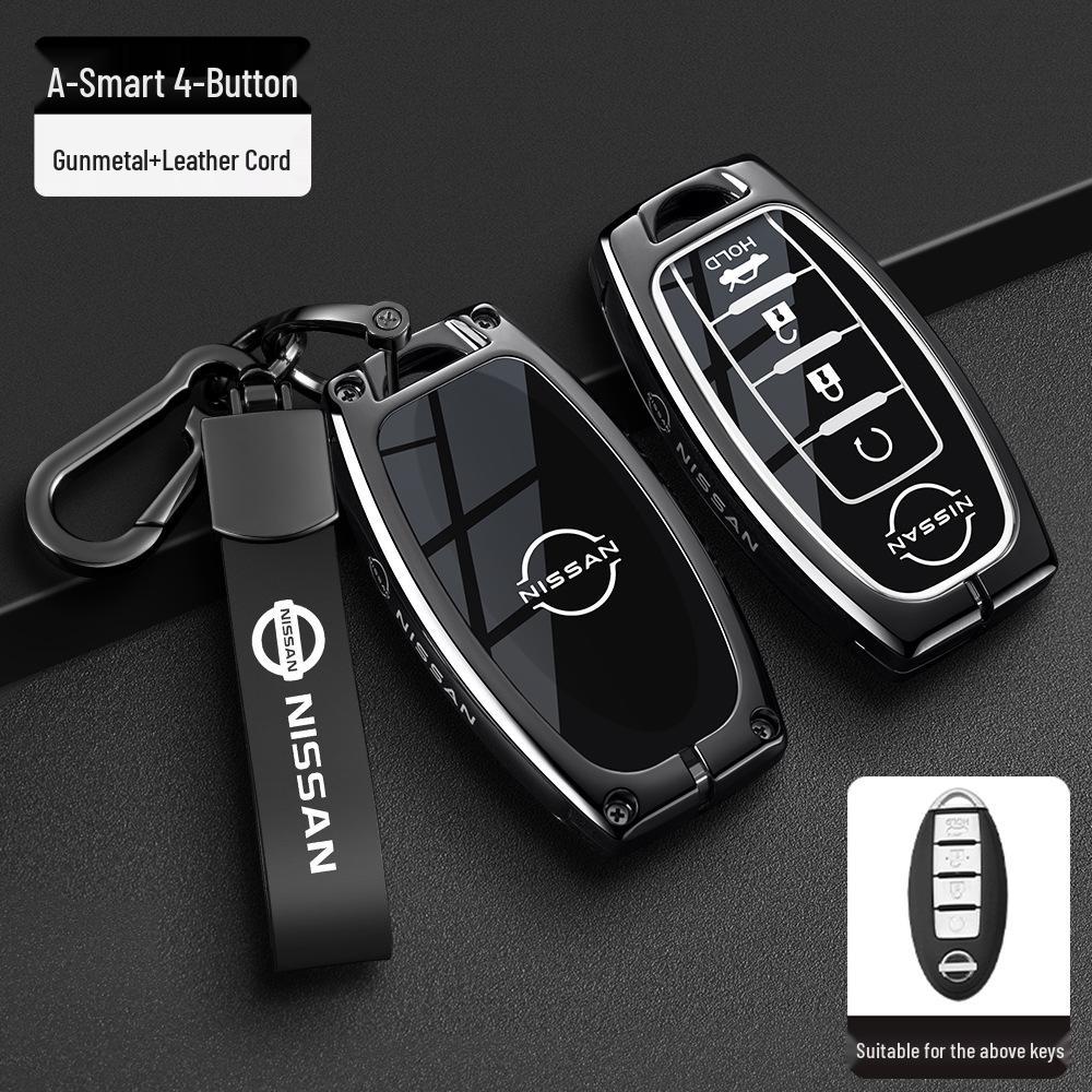 Чехол для ключей Nissan: Подходит для новых моделей Sylphy, Teana, Tiida, Qashqai, X-Trail, Bluebird, В комплекте брелок для мужчин