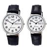 [Citizen Q&Q] Пара часов Дешевые Citizen Водонепроницаемые мужские женские черные часы A202A203-304