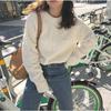 Pullover Sweater Female Autumn and Winter 2023 O Neck Lazy Wind Loose Knit Fried Dough Twists Versatile Women