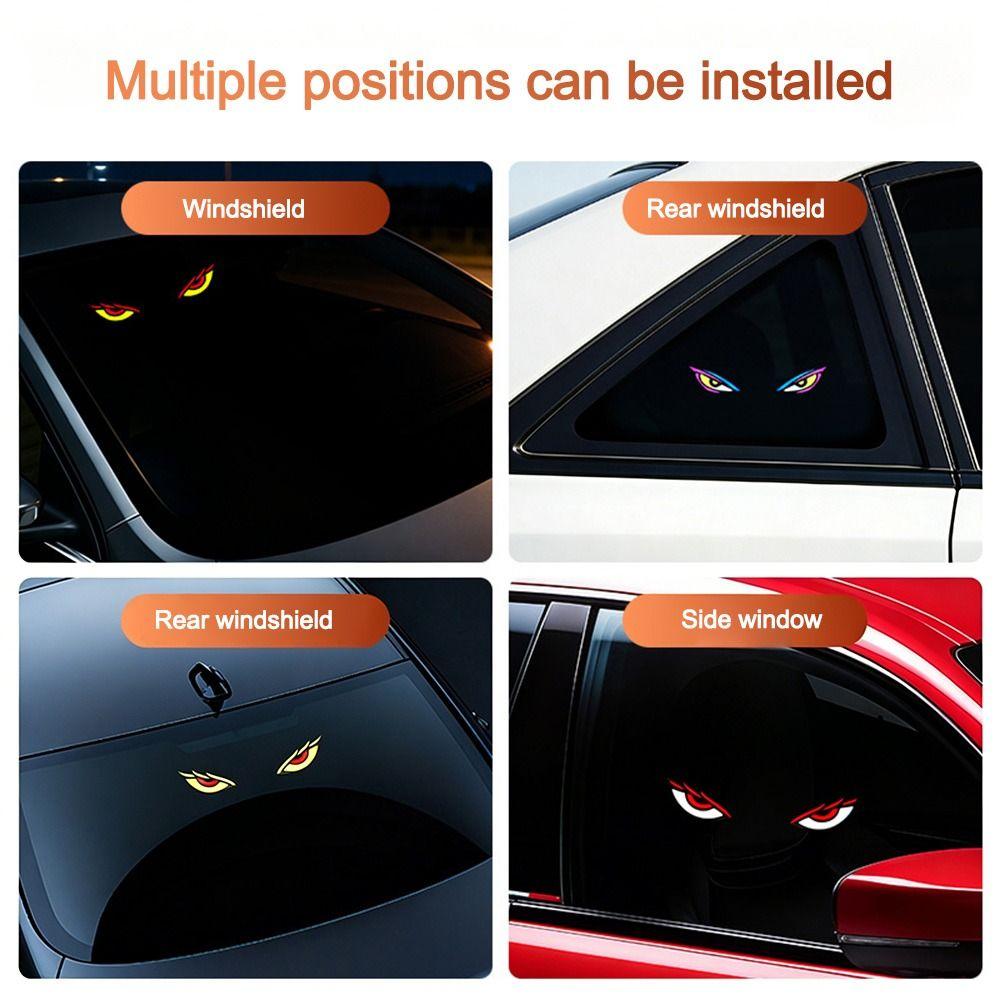 Vibration Lights on Car Warning Light Wireless Solar Car Atmosphere Light Cool EYE Ambient Lights