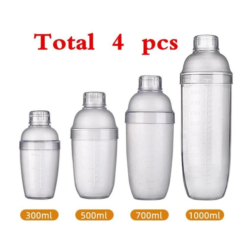 Пластиковый шейкер для коктейлей мартини 350 мл/530 мл/700 мл/1000 мл Миксер для винных напитков, винный шейкер, чашка для миксера для напитков, барная утварь, барный инструмент boston