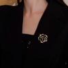Camellia Flower Brooch, High-end Women's Exquisite Design, Black French Chest Flower, High-end Suit Pin Accessories